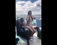 Meeti kalher Indian Onlyfans Porn star Playing with Chocolate Syrup Hardcore Fucking with black man Outside Balcony